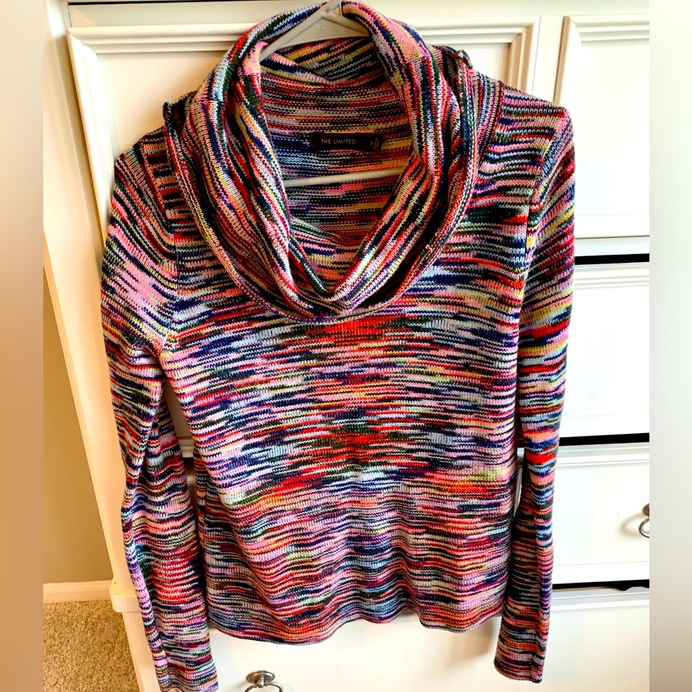 The Limited cowl neck sweater, several different colors